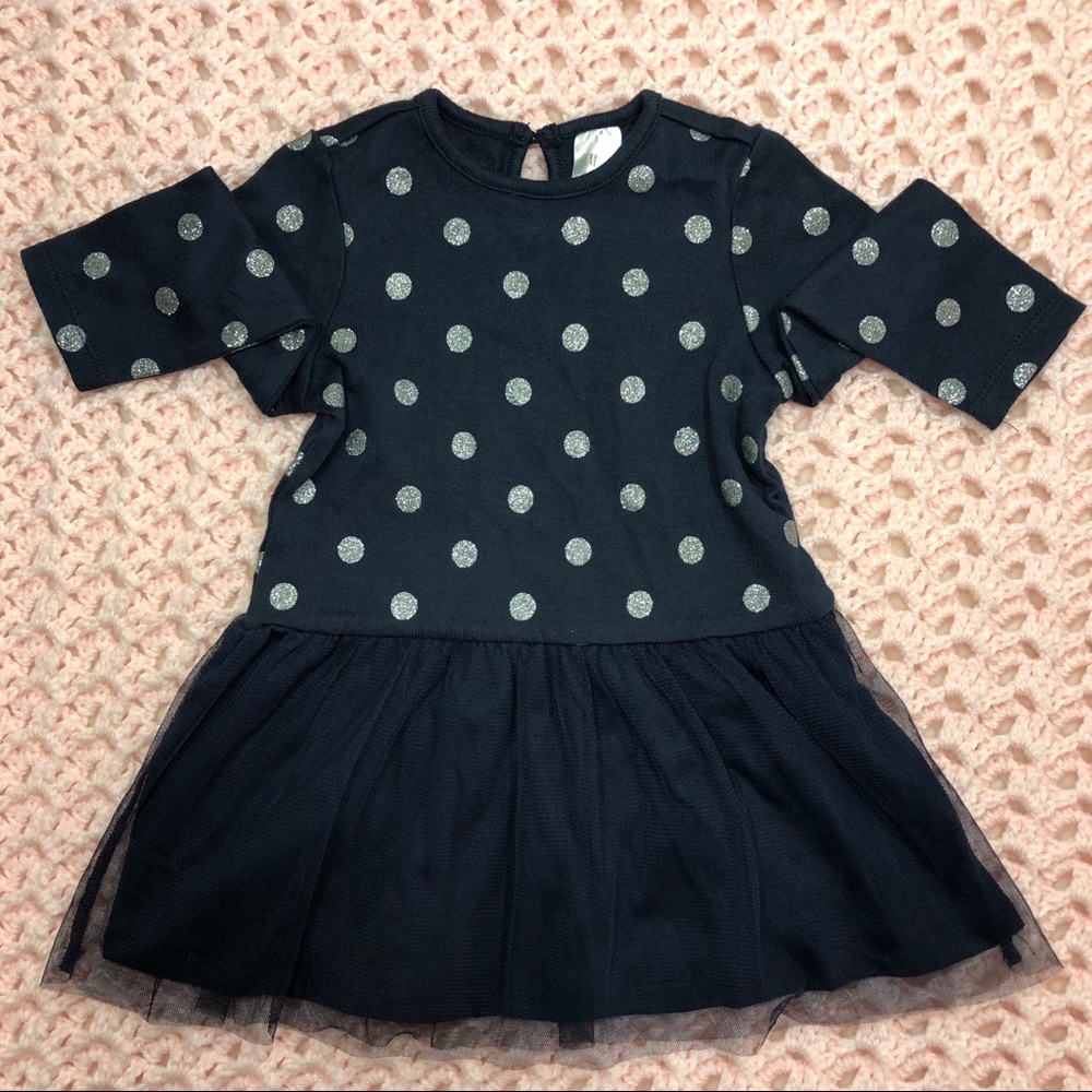 H&M Blue Dot with Tulle Skirt